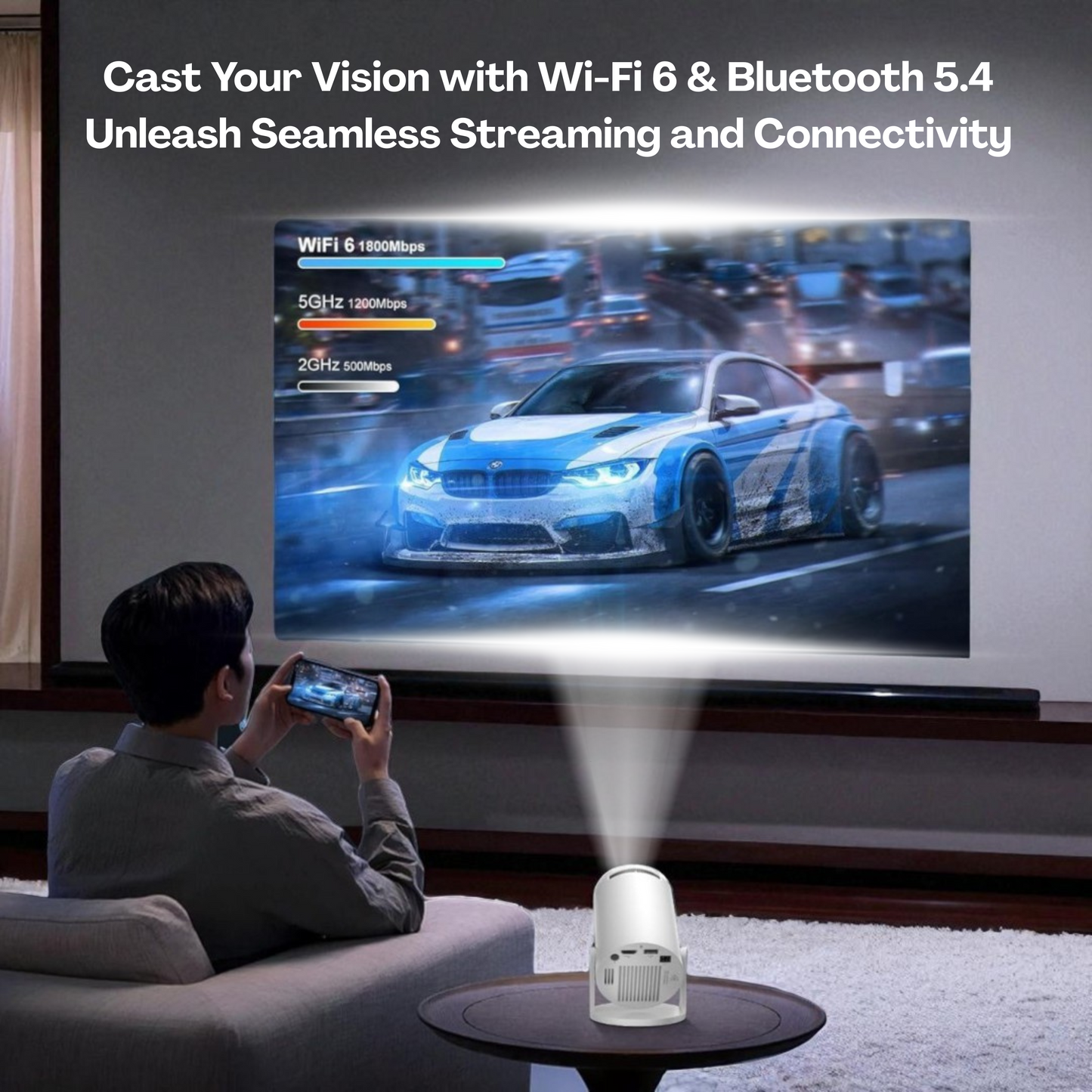 The DROXEN Mini Proyector, Android 11
